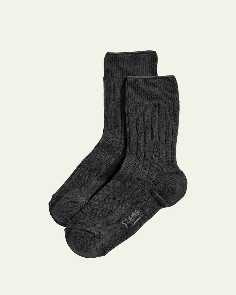 Ribbed Lux Cashmere Socks